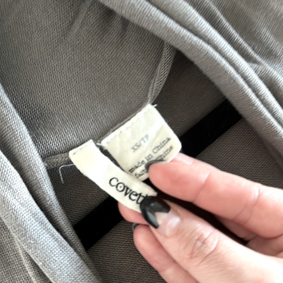Covet Cardigan - silk and cotton, drapey, grey, thin and light - xs - Picture 3 of 4